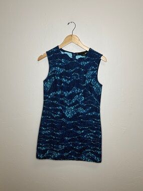 Cynthia Steffe Navy & Teal Lace Sheath Dress